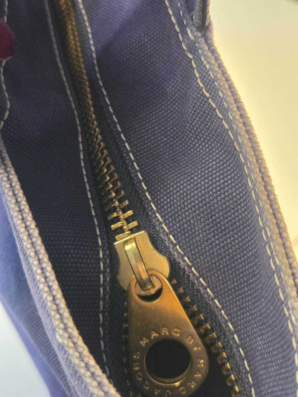 Marc by Marc Jacobs Navy Canvas Logo Tote - Picture 12 of 12